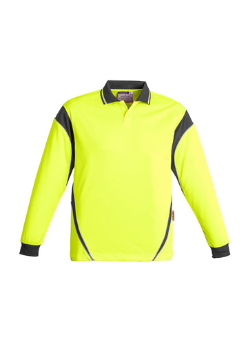 ZH249- Mens Hi Vis Aztec Polo - Long Sleeve